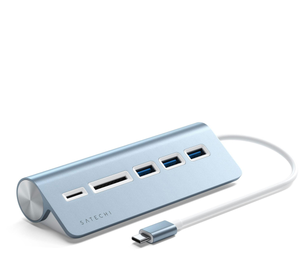 Satechi Aluminium - hub USB-C (czytnik kart micro/SD, 3x USB-A) - 1358242 - zdjęcie